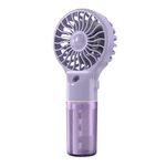 Ventilatore elettrico portatile per idratazione portatile ricaricabile tramite USB (viola)