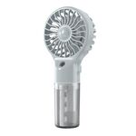 Ventilatore elettrico portatile per idratazione portatile ricaricabile tramite USB (grigio)