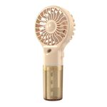 Ventilatore elettrico portatile per idratazione portatile ricaricabile tramite USB (giallo)
