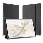 Custodia per tablet in pelle magnetica con texture in tessuto per Honor Pad 9 DUX DUCIS Domo (nero)