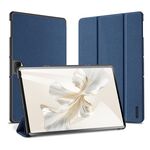 Custodia per tablet in pelle magnetica con texture in tessuto per Honor Pad 9 DUX DUCIS Domo (blu)