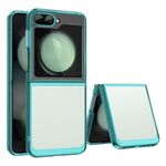 Per Samsung Galaxy Z Flip6 5G Custodia per telefono in TPU ibrido acrilico serie colorata (blu trasparente)