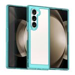 Per Samsung Galaxy Z Fold6 5G Custodia per telefono in TPU ibrido acrilico serie colorata (blu trasparente)