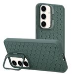 Custodia per telefono in TPU con supporto per lente radiante a nido d'ape per Samsung Galaxy S23 FE 5G (verde)