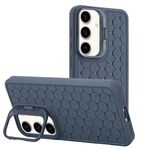 Custodia per telefono in TPU con supporto per lente radiante a nido d'ape per Samsung Galaxy S23 FE 5G (blu)