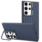 Custodia per telefono in TPU con supporto per lenti radianti a nido d'ape per Samsung Galaxy S24 Ultra 5G (blu)