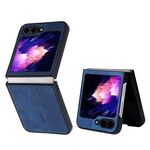 Per Samsung Galaxy Z Flip6 AZNS Custodia per telefono con sensazione di pelle in rilievo 3D (blu)