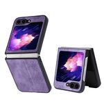Per Samsung Galaxy Z Flip6 AZNS Custodia per telefono con sensazione di pelle in rilievo 3D (viola)