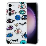 Per Samsung Galaxy S23 5G Custodia per telefono in TPU con motivo dipinto colorato (Eye Monster)