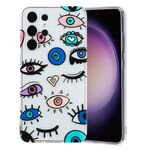 Per Samsung Galaxy S24 Ultra 5G Custodia per telefono in TPU con motivo dipinto colorato (Eye Monster)