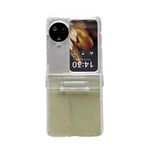 Per OPPO Find N3 Flip Skin Feel Custodia per telefono antiurto in carta flash per PC (sfumatura verde argento)