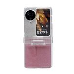 Per OPPO Find N3 Flip Skin Feel Custodia per telefono antiurto in carta flash per PC (sfumatura rosa argento)