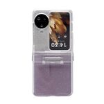 Per OPPO Find N3 Flip Skin Feel PC Custodia per telefono antiurto in carta flash (sfumatura argento viola)