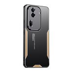 Per OPPO Reno11 Blade Series Custodia per telefono ibrida in metallo TPU (oro)