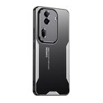 Per OPPO Reno11 Blade Series Custodia per telefono ibrida in metallo TPU (Argento)