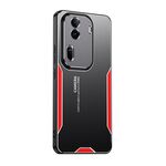 Per OPPO Reno11 Blade Series Custodia per telefono ibrida in metallo TPU (rossa)