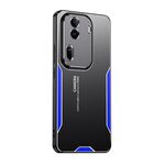 Per OPPO Reno11 Blade Series Custodia per telefono ibrida in metallo TPU (blu)