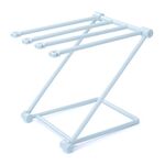 Portaoggetti pieghevole per stracci da cucina, per strofinaccio, scolapiatti, per appendere la tazza (blu)