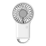 Mini ventilatore portatile pieghevole da tavolo USB ricaricabile Mini ventilatore da alpinismo Ventilatore silenzioso(Bianco)