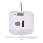 Tenda da campeggio esterna appesa alla luce ambientale con ventola per umidificazione a spruzzo magnetico (bianca)
