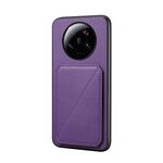 Per Xiaomi 13 Ultra D04 Custodia per telefono con doppio slot per scheda texture vitello (viola)