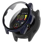 Per Garmin Forerunner 165/165 Music PC + custodia protettiva per orologio integrata con pellicola temperata (blu inchiostro)