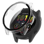 Per Garmin Forerunner 165/165 Music PC + custodia protettiva per orologio integrata con pellicola temperata (trasparente)