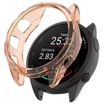 Per Garmin Forerunner 165/165 Music Half Pack Custodia protettiva per orologio in TPU cavo (rosa trasparente)