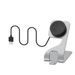 Supporto per caricabatterie magnetico portatile in lega di alluminio per Honor Watch GS 4 con protezione chip (grigio)