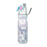 Tazza per acqua di raffreddamento spray per allenamento estivo all'aria aperta da 590 ml, colore: viola da sogno a 3 strati