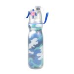 Tazza per acqua di raffreddamento spray per allenamento estivo all'aria aperta da 590 ml, colore: blu a 3 strati