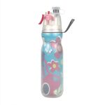 Tazza per acqua di raffreddamento spray per allenamento estivo all'aria aperta da 590 ml, colore: fiori a 3 strati