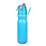 Tazza per acqua di raffreddamento spray per allenamento estivo all'aria aperta da 590 ml, colore: blu puro a 2 strati