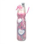 Tazza di acqua di raffreddamento spray per allenamento estivo all'aria aperta da 470 ml, colore: Love 3 strati