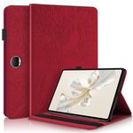 Custodia per tablet in pelle goffrata serie Tree Life per Honor Pad 9 (rossa)