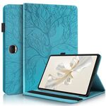 Custodia per tablet in pelle goffrata serie Tree Life per Honor Pad 9 (blu lago)
