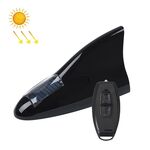 Segnale di telecomando solare Radio Antenna con pinna di squalo Spia anti-coda sul tetto(Nero)