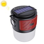Altoparlante Bluetooth con scheda FM per luce solare da campeggio esterna DV-V12 (rosso)