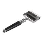 Taglierina per noodle da cucina ispessimento spada multifunzionale con spingitore in acciaio inossidabile 304, stile: manico in legno di colore nero 5 mm