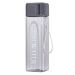 Tazza quadrata semplice da 500 ml Tazza di plastica portatile resistente al calore a prova di perdite (grigio)