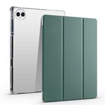 Per vivo Pad3 Pro Custodia tablet in pelle TPU trasparente pieghevole 3 con slot per penna (verde)