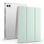 Per vivo Pad3 Pro Custodia tablet in pelle TPU trasparente pieghevole 3 con slot per penna (verde chiaro)