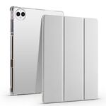 Per vivo Pad3 Pro Custodia tablet in pelle TPU trasparente pieghevole 3 con slot per penna (grigio)