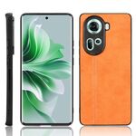 Per OPPO Reno 11 5G Global Cow Pattern Cucito Cover posteriore Custodia per telefono (Giallo)