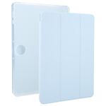 Per Honor Pad 9 Custodia per tablet in pelle Smart TPU trasparente a 3 pieghe con slot per penna (blu ghiaccio)