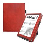 Per Pocketbook InkPad Color 2/3 Custodia smart tablet in pelle di vitello (rossa)