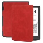 Per Pocketbook InkPad 4 / Color2 /3 /PB743 Custodia per tablet smart in pelle retrò con sensazione di pelle (rossa)
