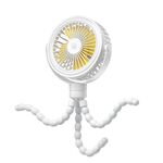 USAMS ZB289 Ventilatore per passeggino Type-C Mini ventilatore portatile Octopus (bianco)