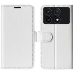Per Xiaomi Redmi K70 R64 Custodia per cellulare in pelle con texture orizzontale (bianca)