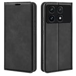 Per Xiaomi Redmi K70 Custodia per telefono in pelle con aspirazione magnetica retro-skin (nera)
